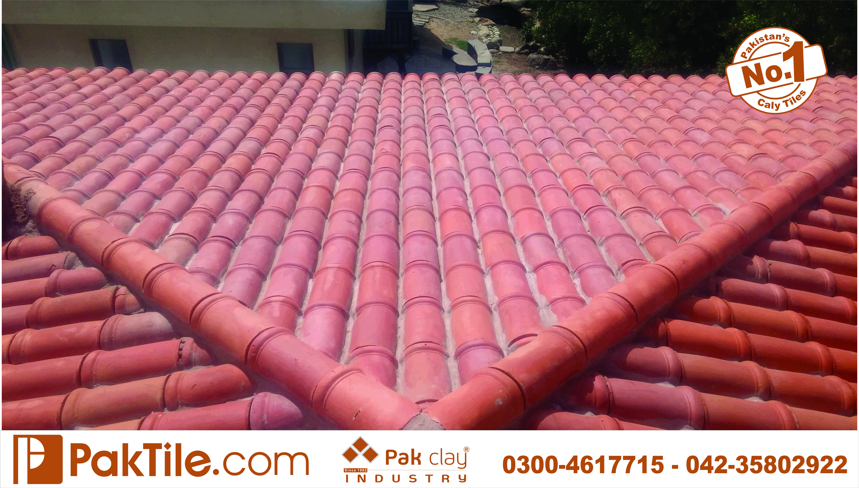 Pak Clay heat waterproof insulation glazed cool roofing shingles khaprail tiles factory stores low price multan kpk
