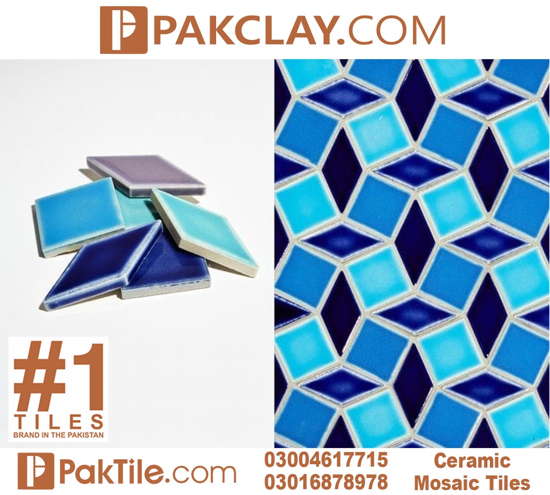 Blue kitchen tiles in Pakistan