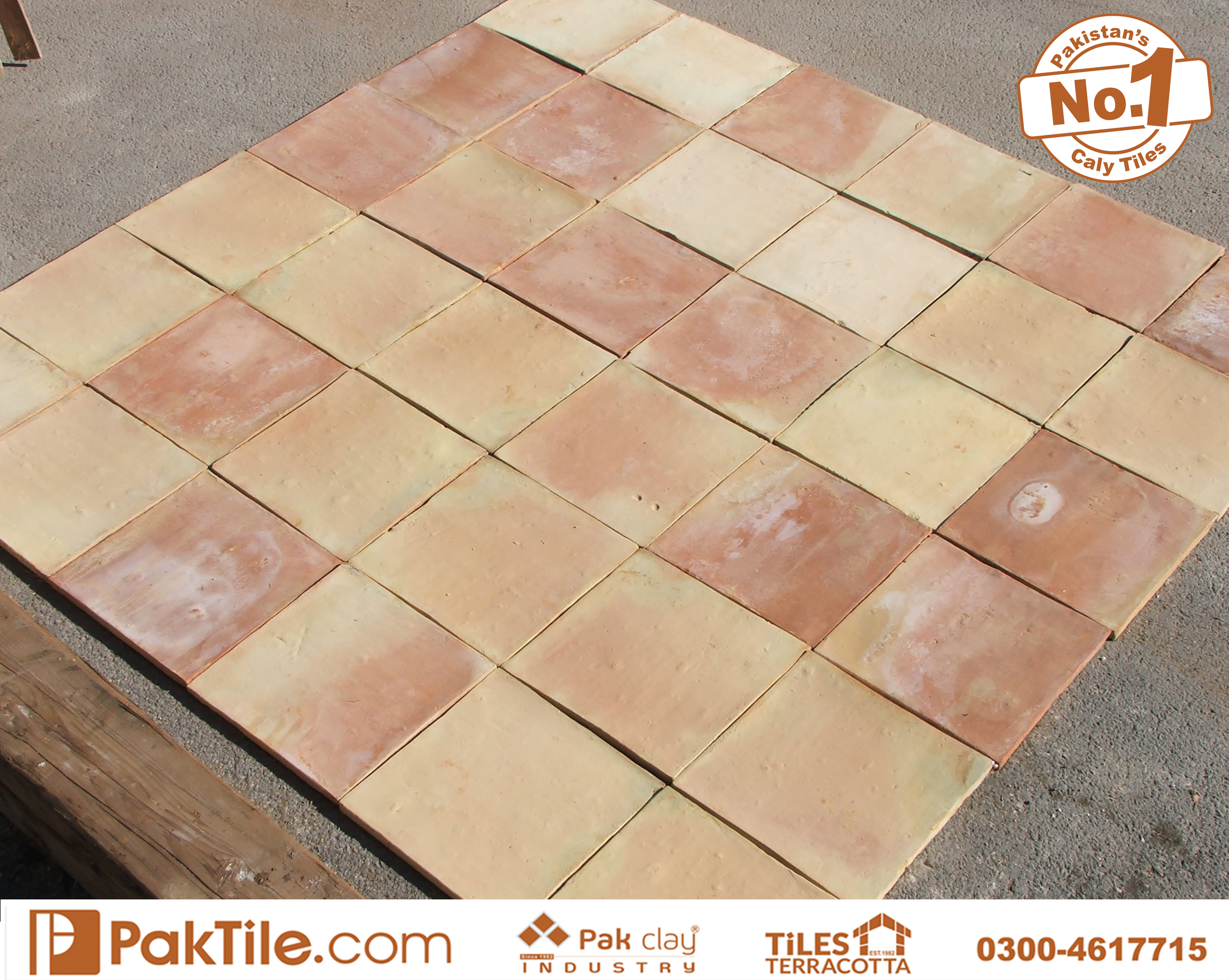 2 Pak Clay Square Shape Red Bricks Flooring Tiles Design and Price in Lahore Images