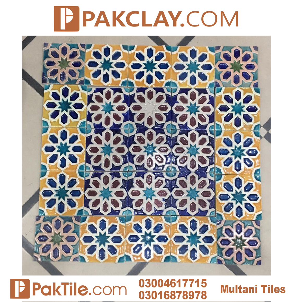 Pak Clay Multani Pottery Blue tiles in Pakistan wall tiles price