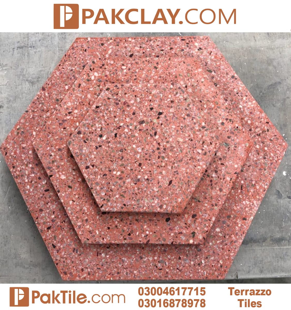Red Terrazzo Tiles Size