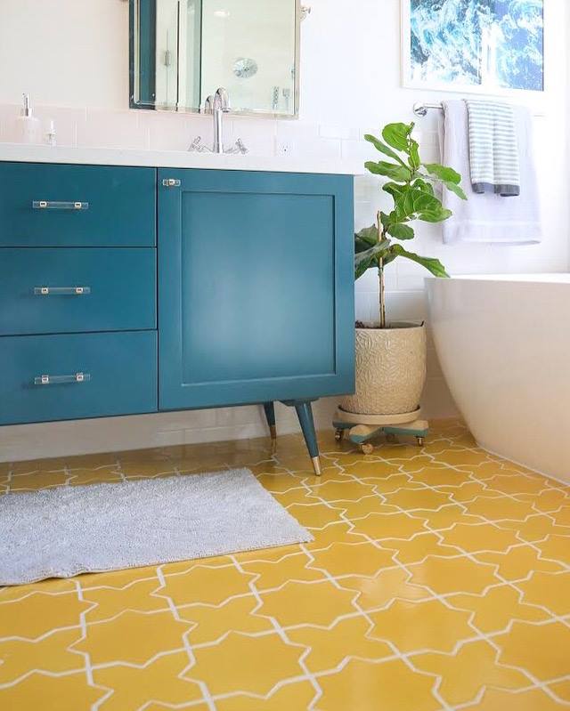 5 Yellow Bathroom Floor Tiles in Pakistan