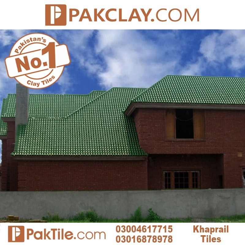 Green glazed kagan khaprail tiles colord roof shingles