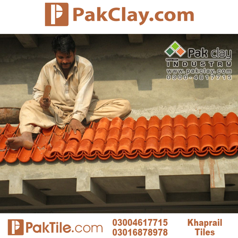 6 Red Khaprail Tiles in Peshawar