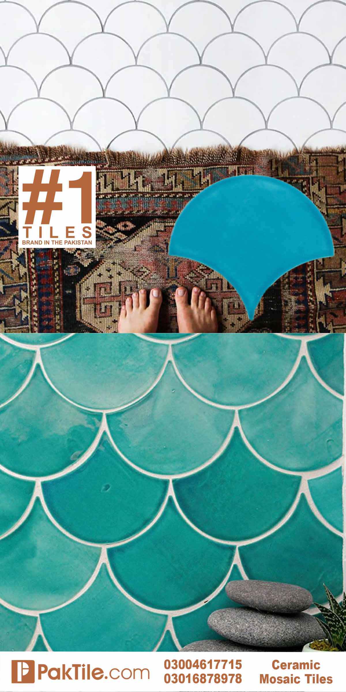 10 Pak Clay Moroccan Mosaic Bathroom Tiles Design