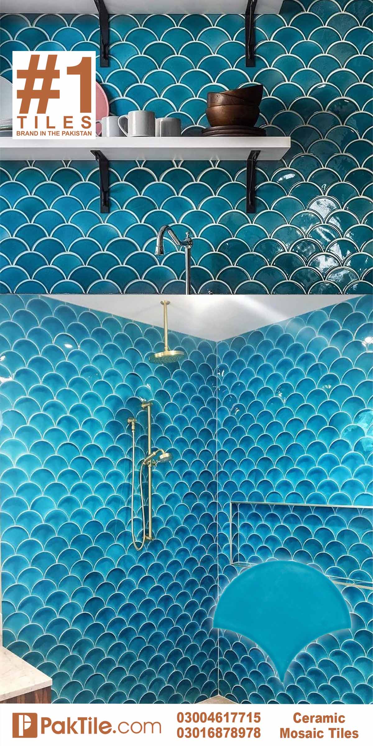 11 Pak Clay Blue Moroccan Bathroom Tiles Design