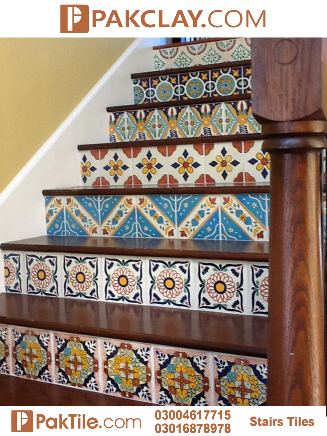 8 Pak Clay Staircase Tiles Design in Islamabad