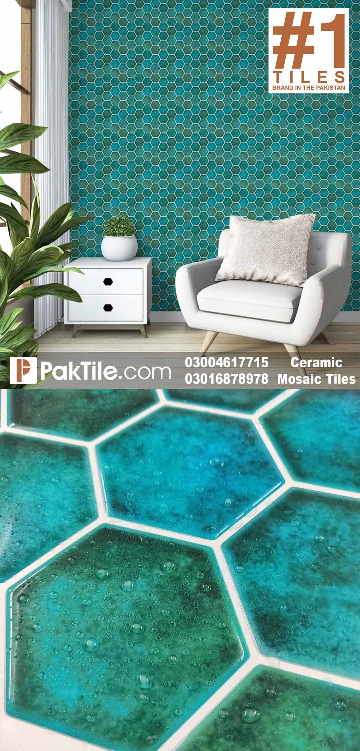 Pak Clay Moroccan Mosaic Hexagon Tiles Design