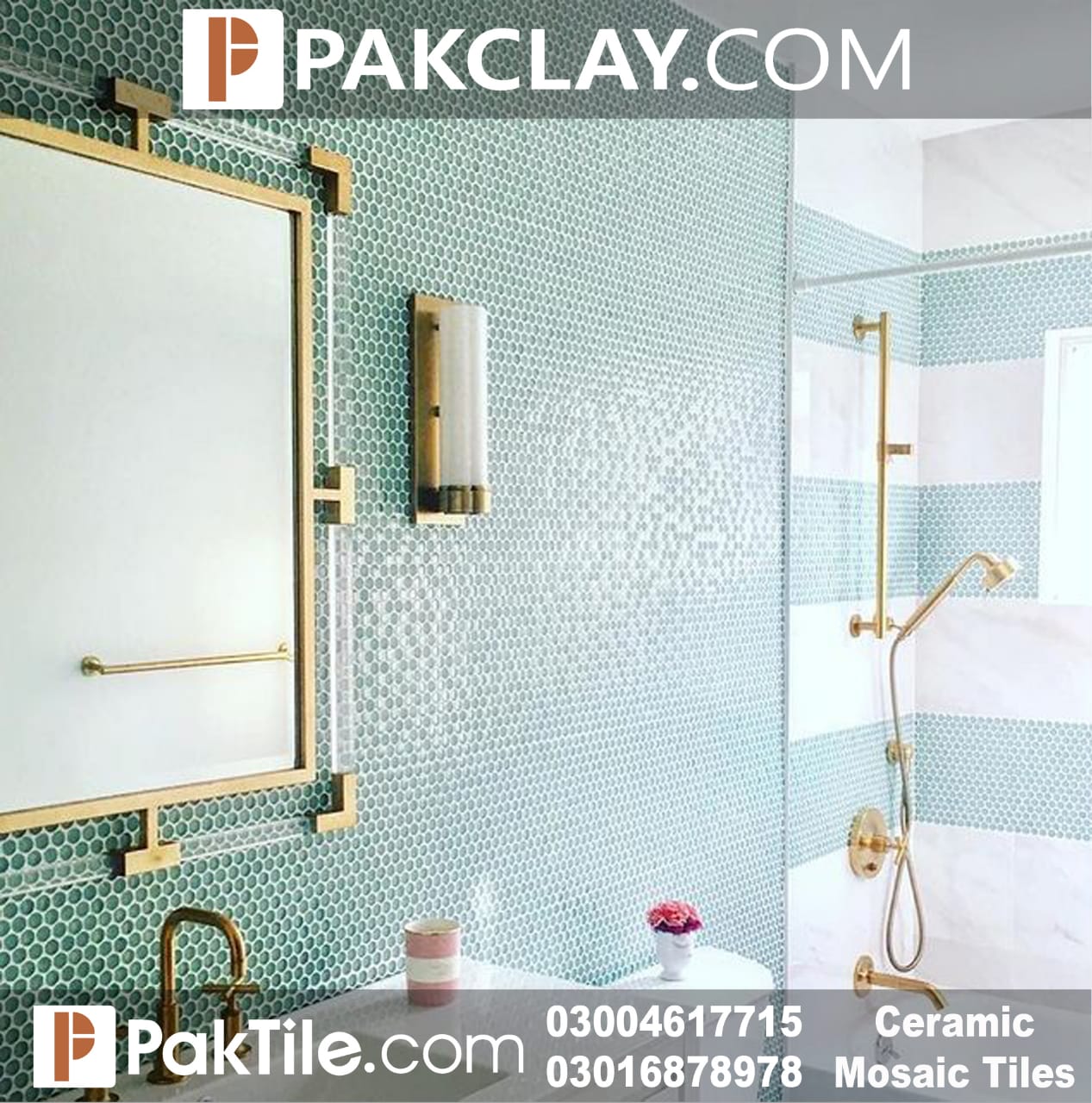 Pak Clay Hexagon Mosaic Wall Tiles