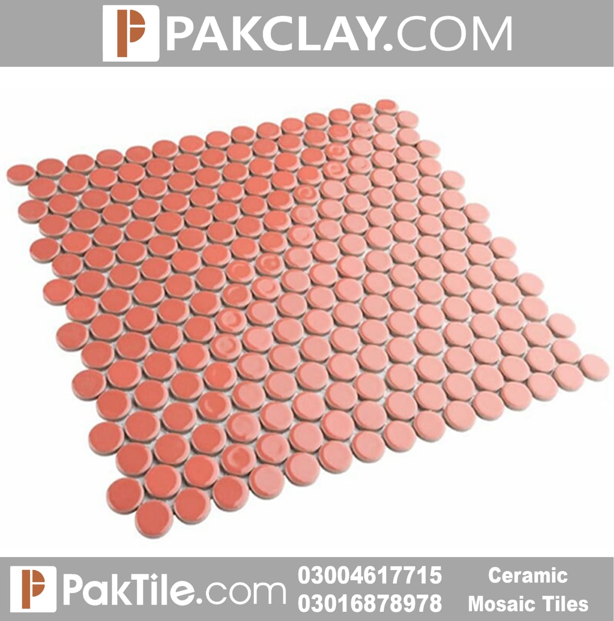 Pak Clay Orange Colour Mosaic Tiles