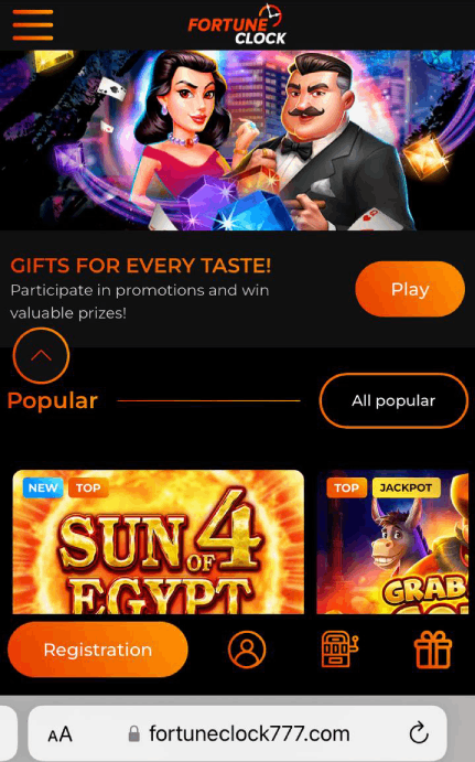 Experience Thrills and Fortune Play at Fortune Clock Casino